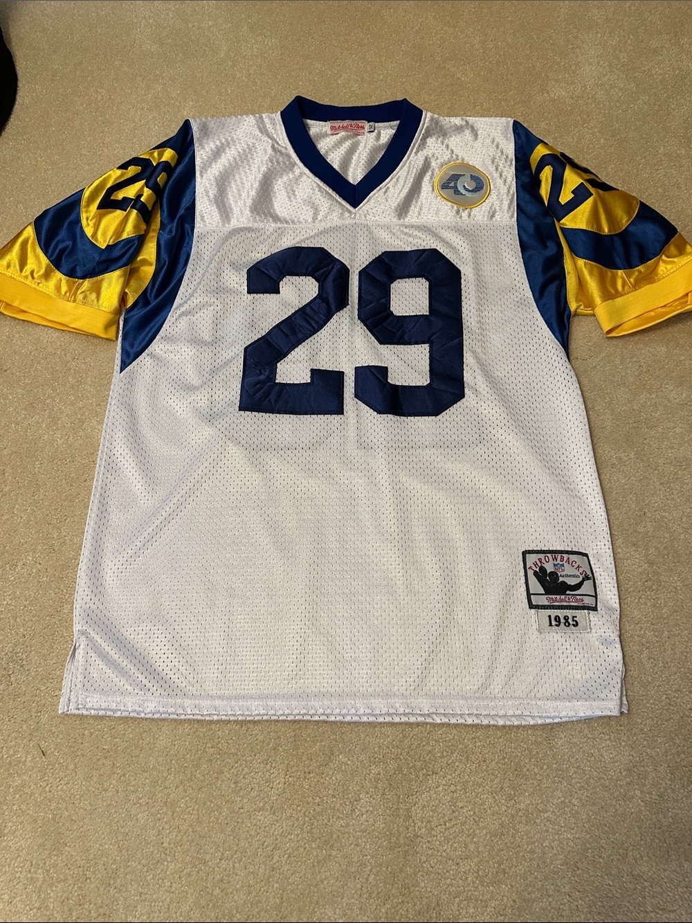 Mitchell & Ness White Mesh Eric Dickerson 40 anniversary throwback jersey sz52